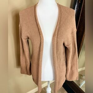 One Grey Day Cozy Tan Open-Front Cardigan